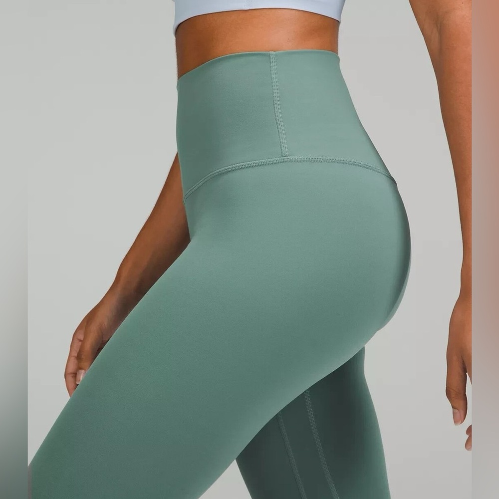 Lululemon Align Crop 25” Green Teal Size 14 Nulu Leggings‎